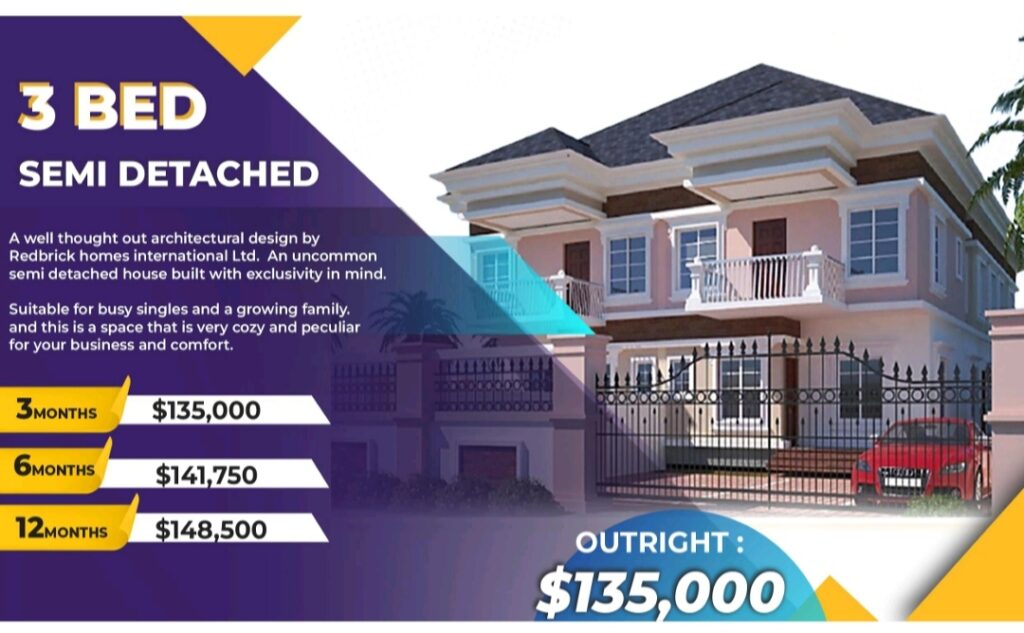 3 Bedroom Semi Detached Duplex in Amen Estate Phase 2