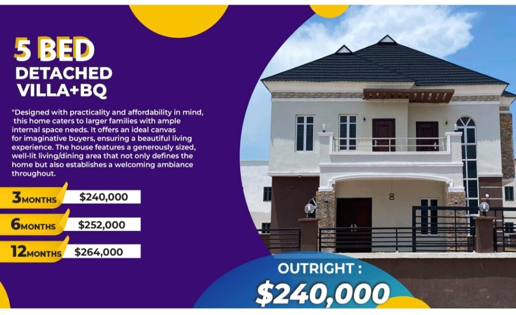 5 Bedroom Duplex Villa and BQ in Amen Estate Phase 2